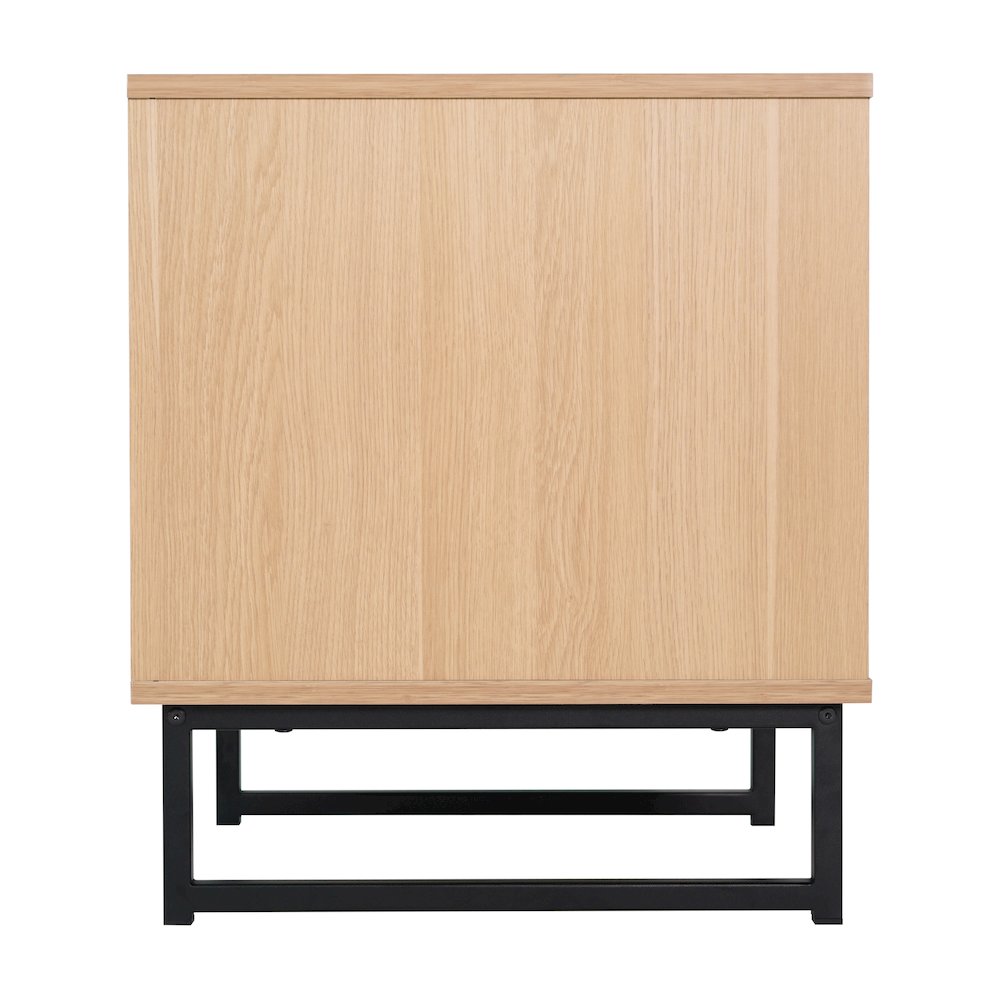 Malaki Mid-Century Modern Nightstand or End Table, Natural. Picture 8