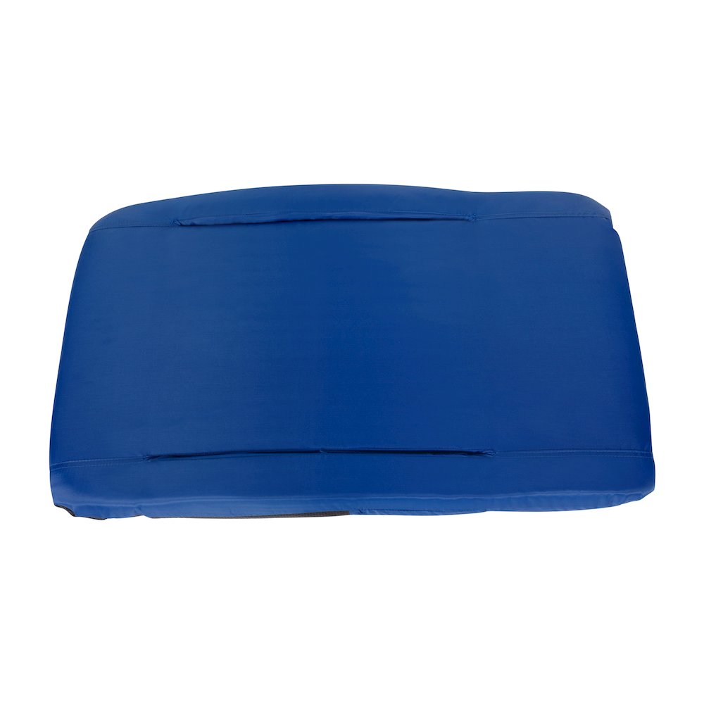 Set of 2 Blue Portable Lightweight Stadium Chairs with Armrests. Picture 16