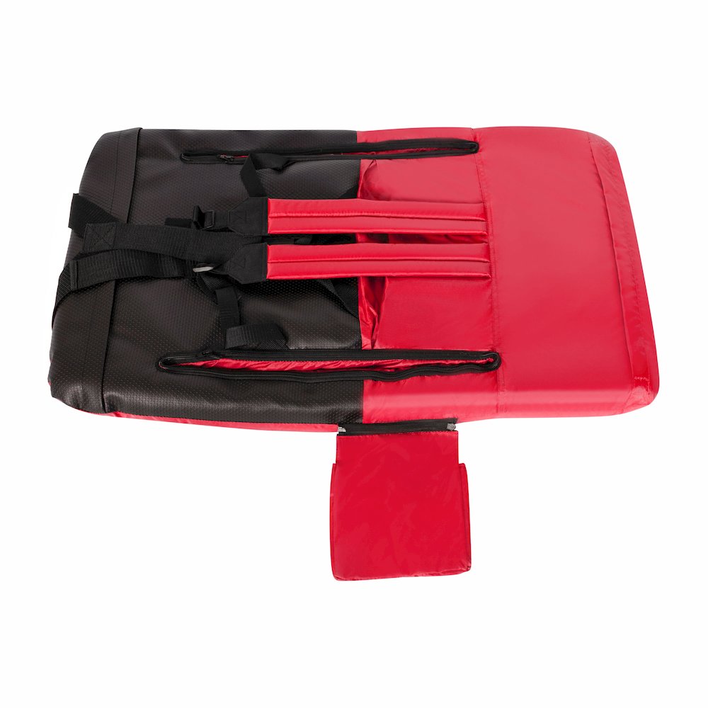 Set of 2 Red Portable Lightweight Stadium Chairs with Armrests. Picture 17