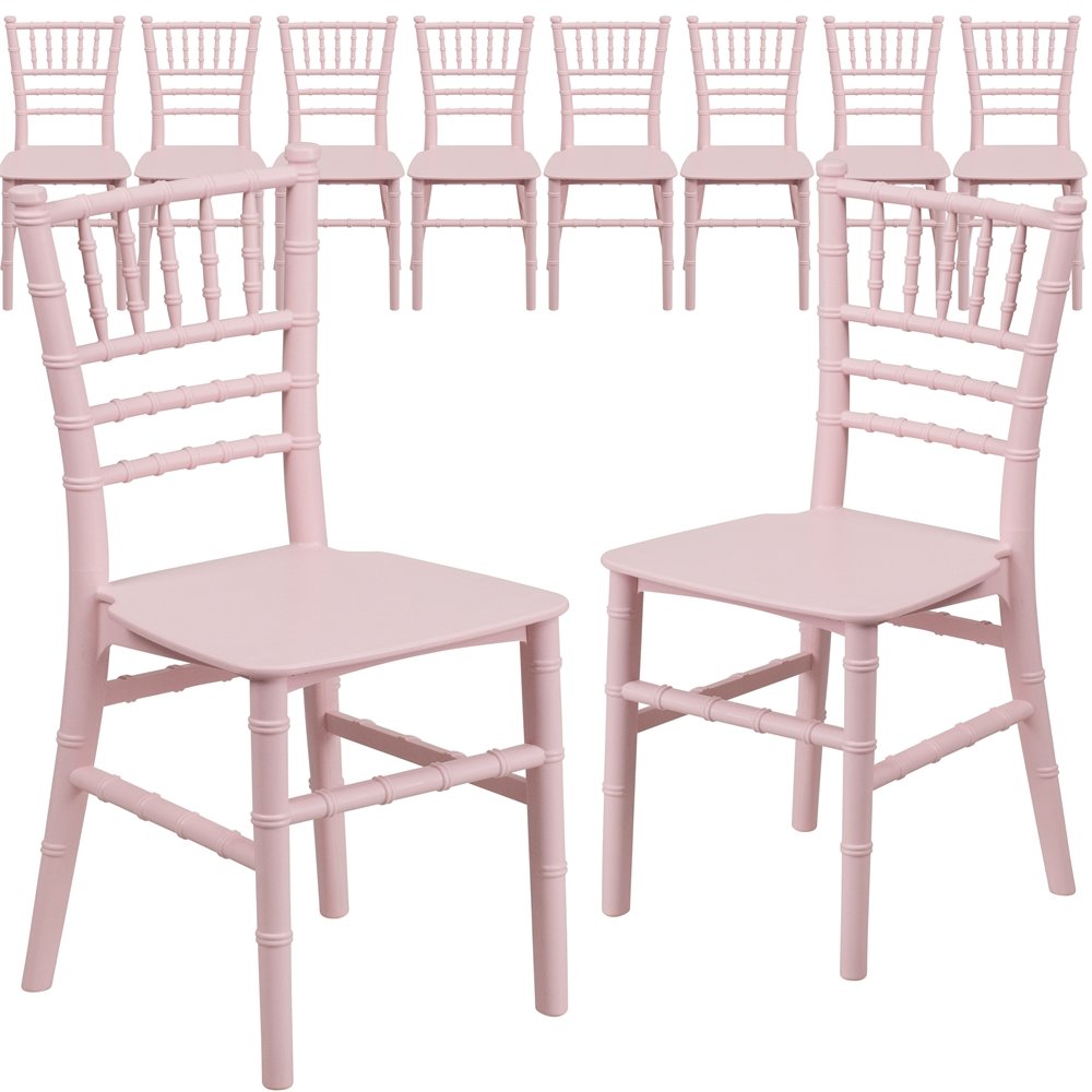 10 Pk. Kids Pink Resin Chiavari Chair. Picture 1