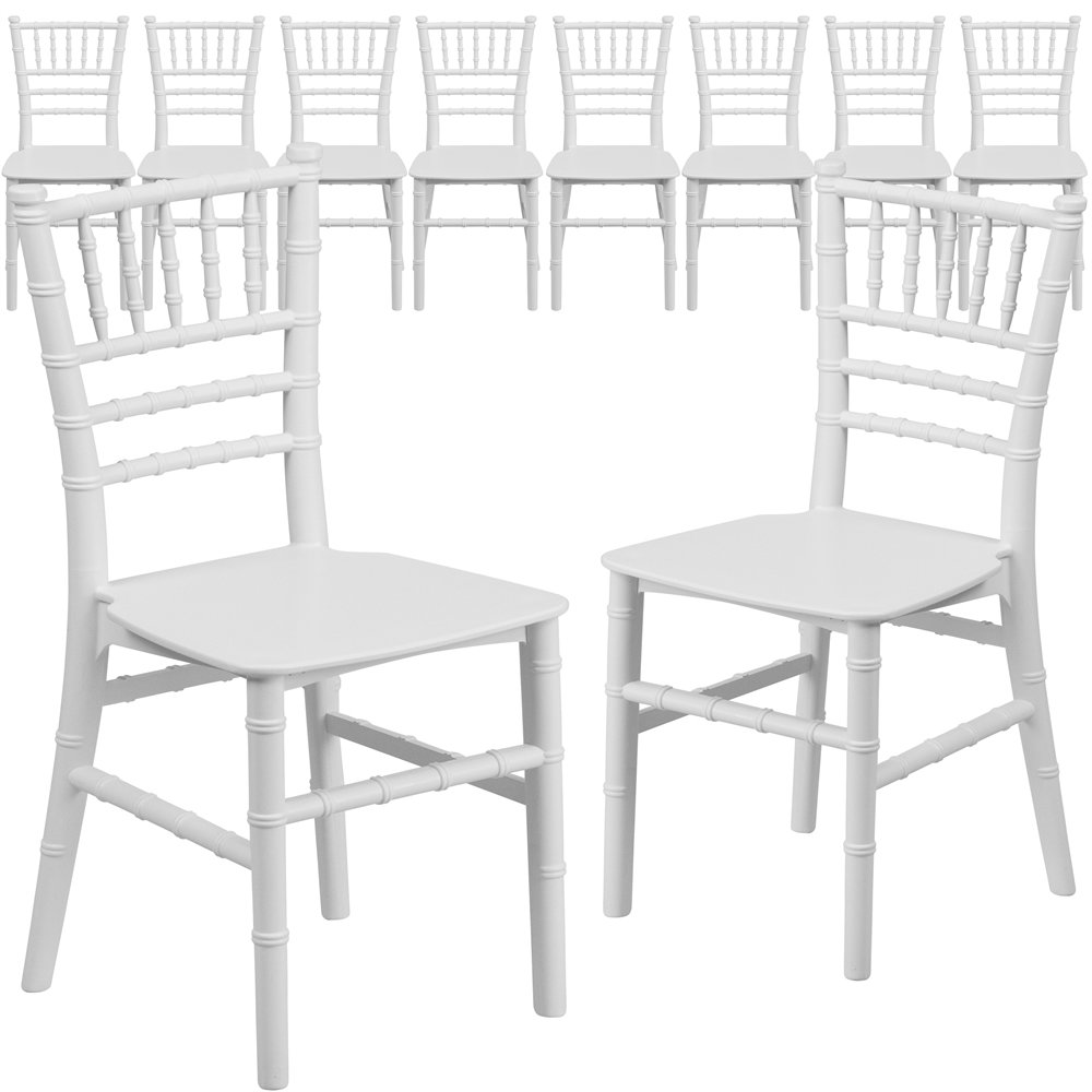 10 Pk. Kids White Resin Chiavari Chair. Picture 1