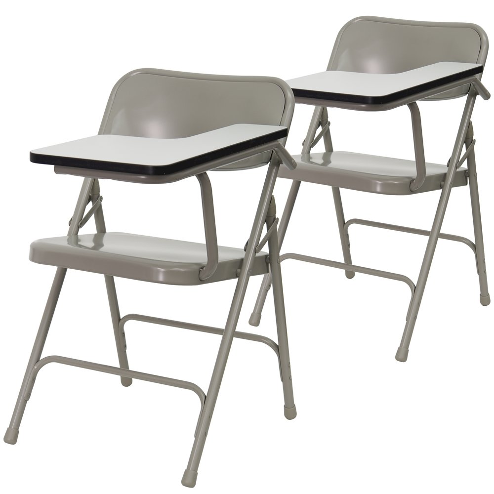 2 Pk. Premium Steel Folding Chair with Left Handed Tablet Arm. Picture 1