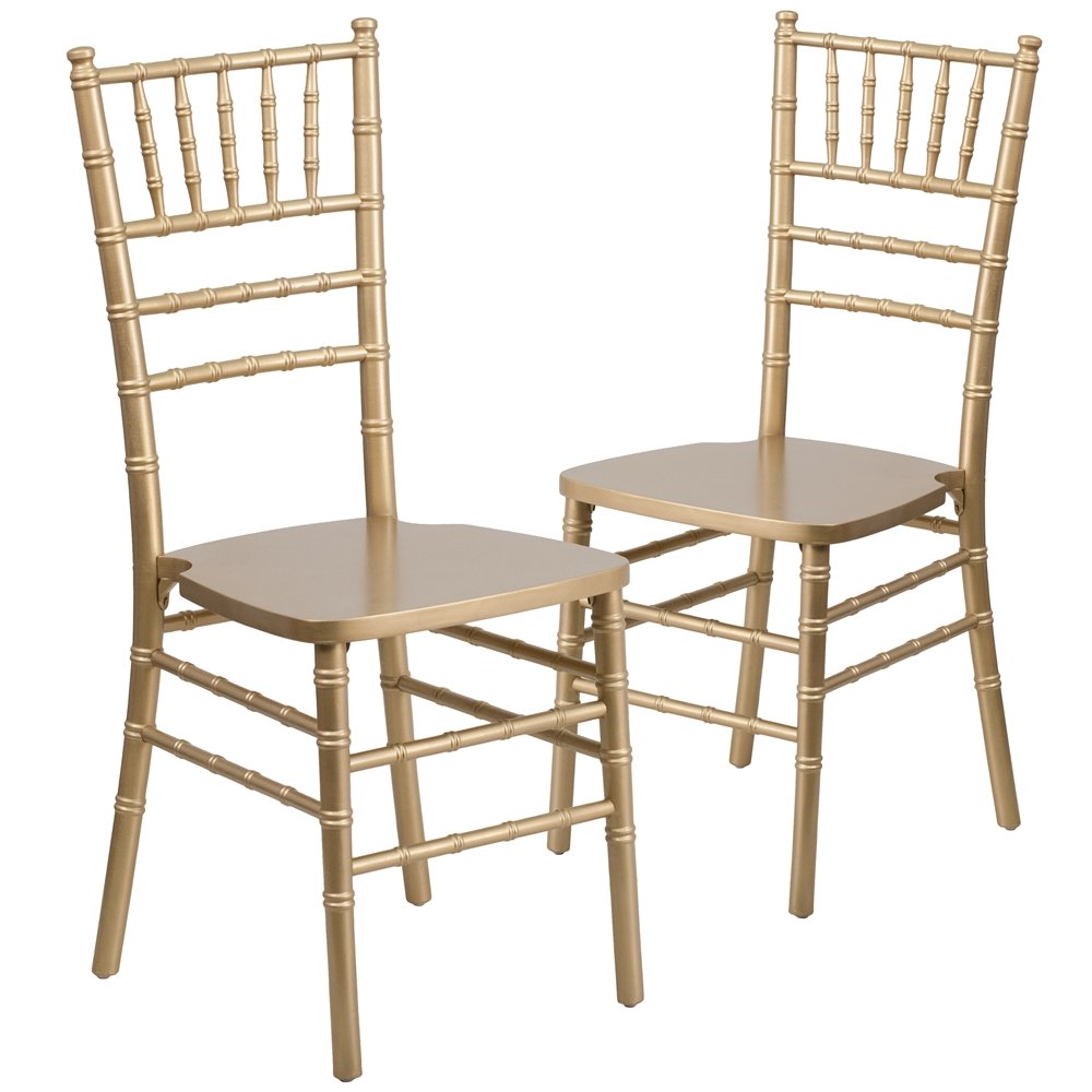 2 Pk. HERCULES Series Gold Wood Chiavari Chair. Picture 1