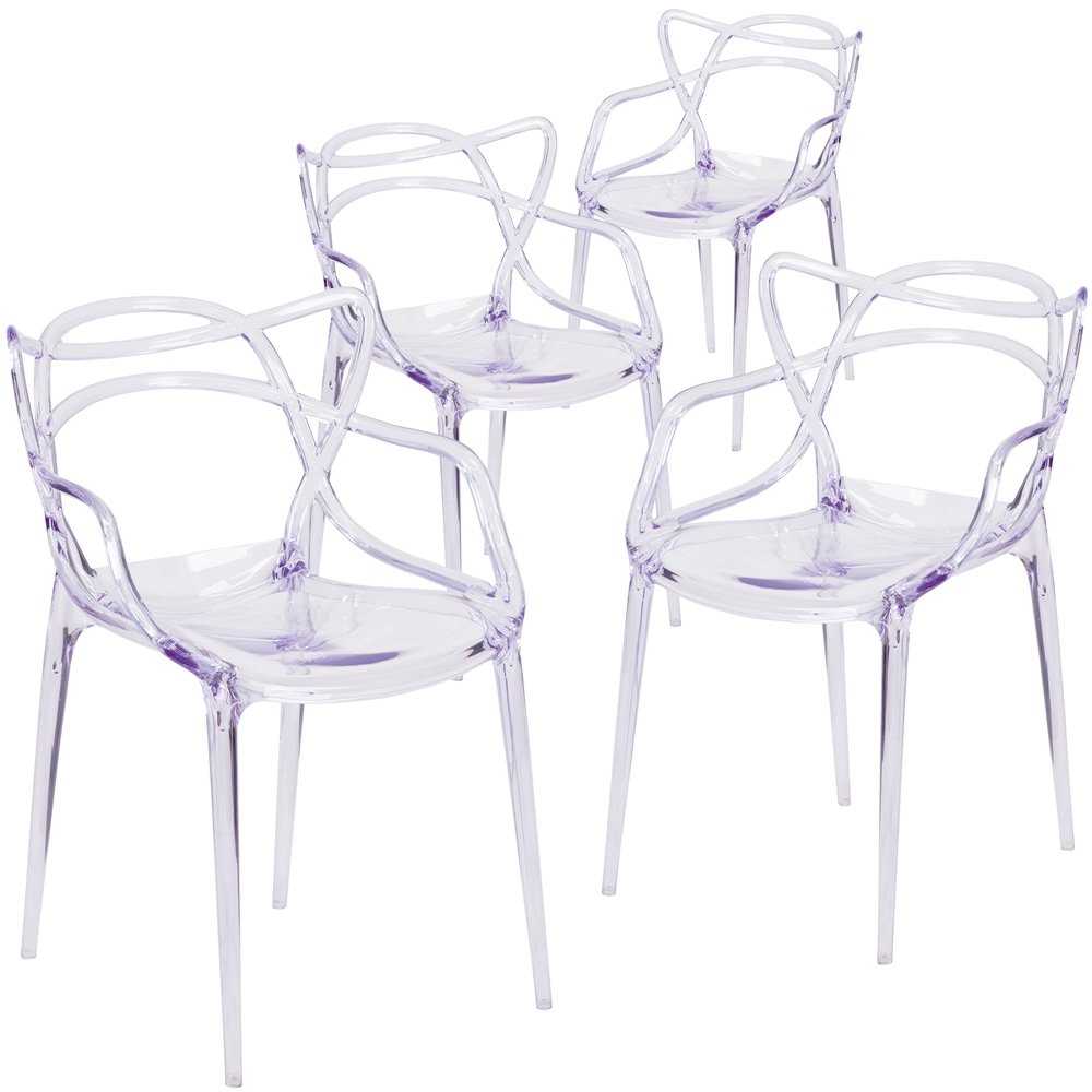 4 Pk. Nesting Series Transparent Stacking Side Chair. Picture 1