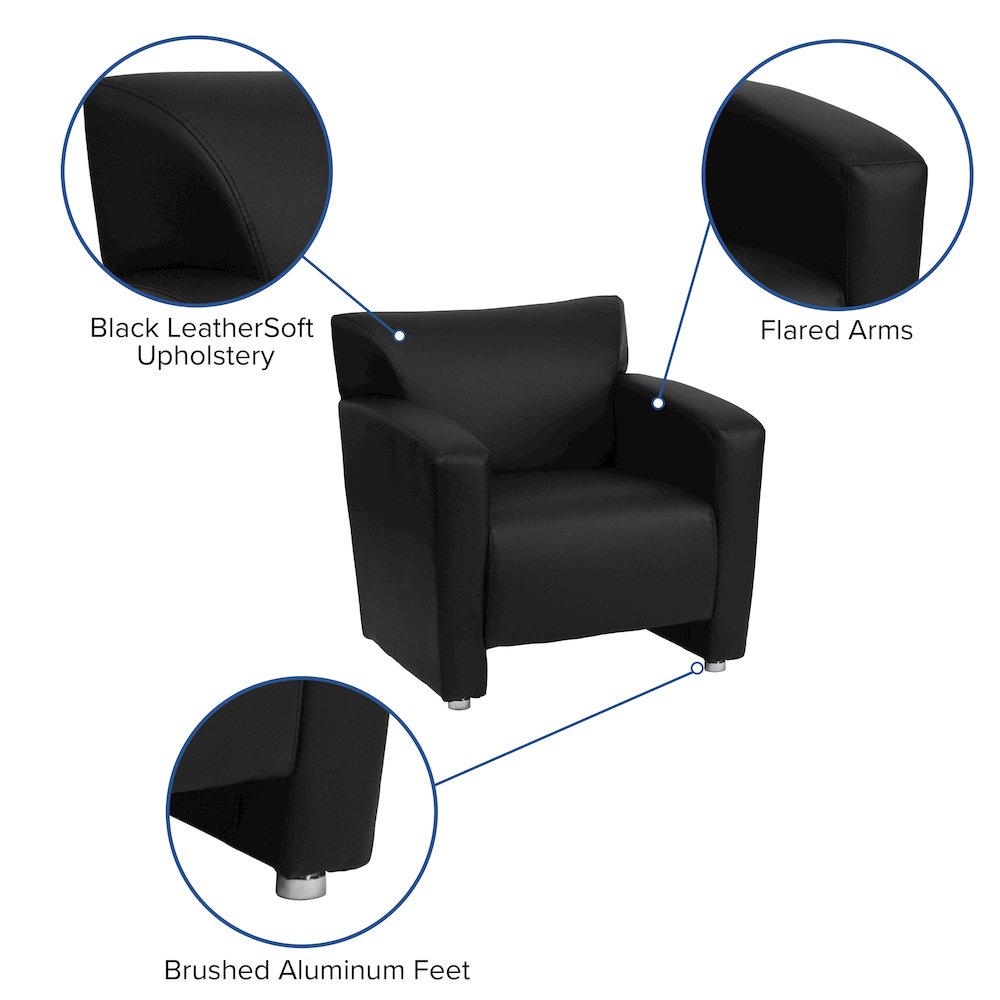 Black LeatherSoft Chair. Picture 5