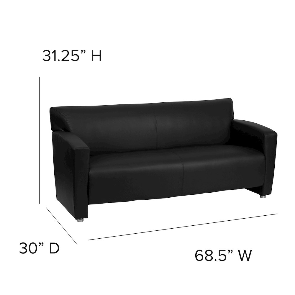 Black LeatherSoft Sofa. Picture 6