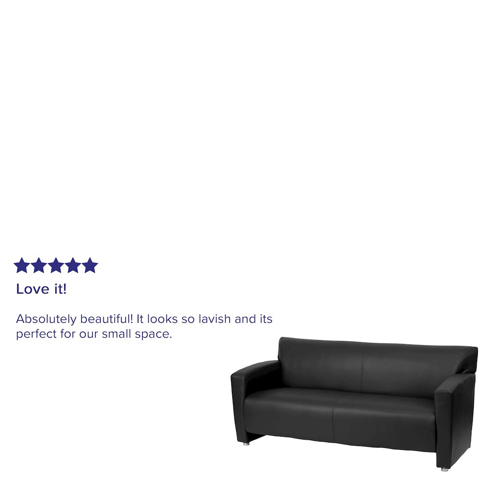 Black LeatherSoft Sofa. Picture 4