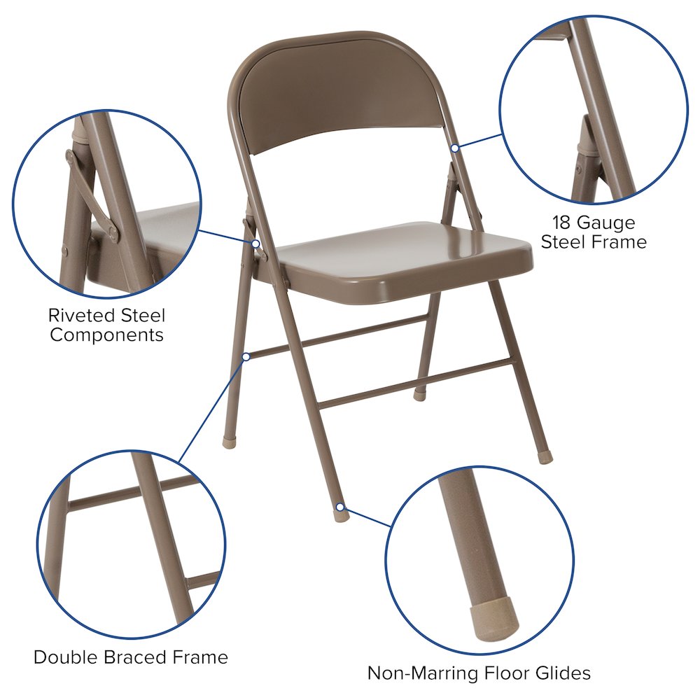 Set of 2 Metal Folding Chairs. Picture 5