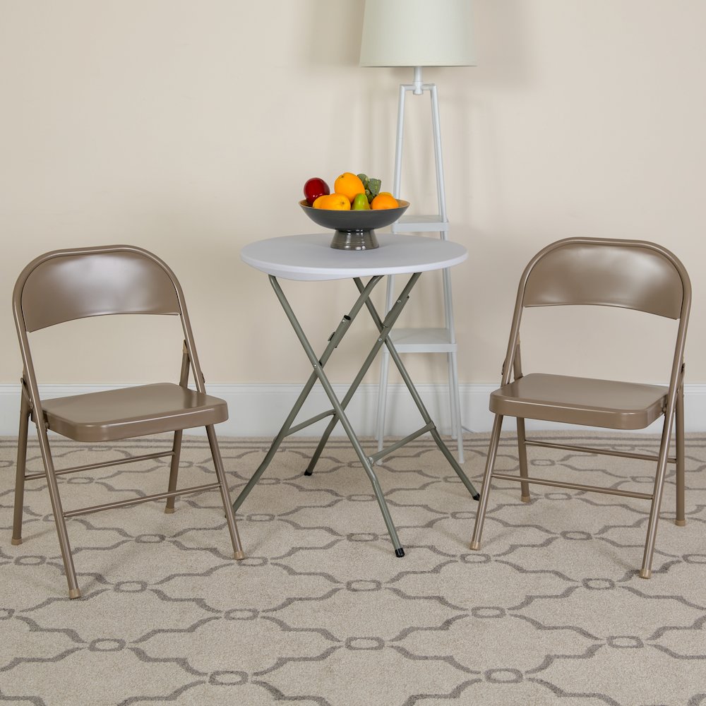 Set of 2 Metal Folding Chairs. Picture 2
