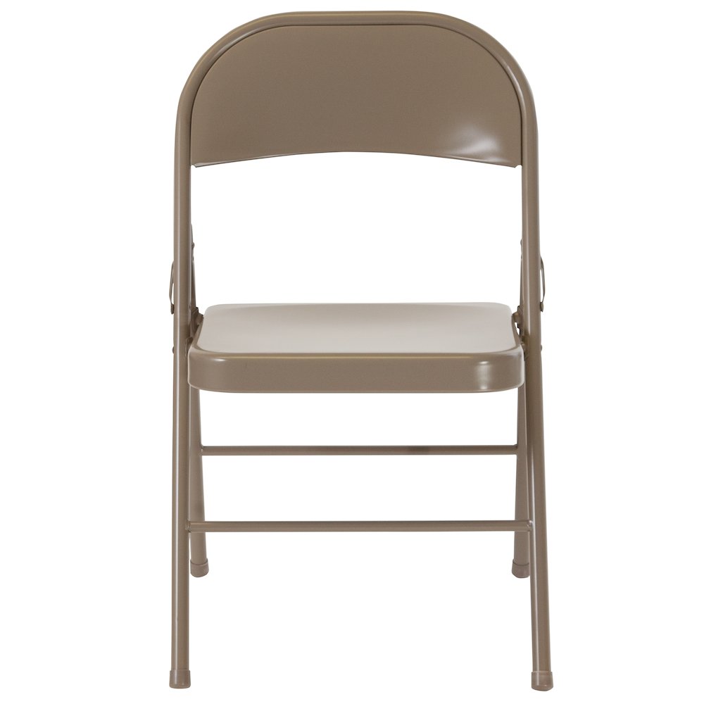 2 Pack HERCULES Series Double Braced Gray Metal Folding Chair. Picture 12
