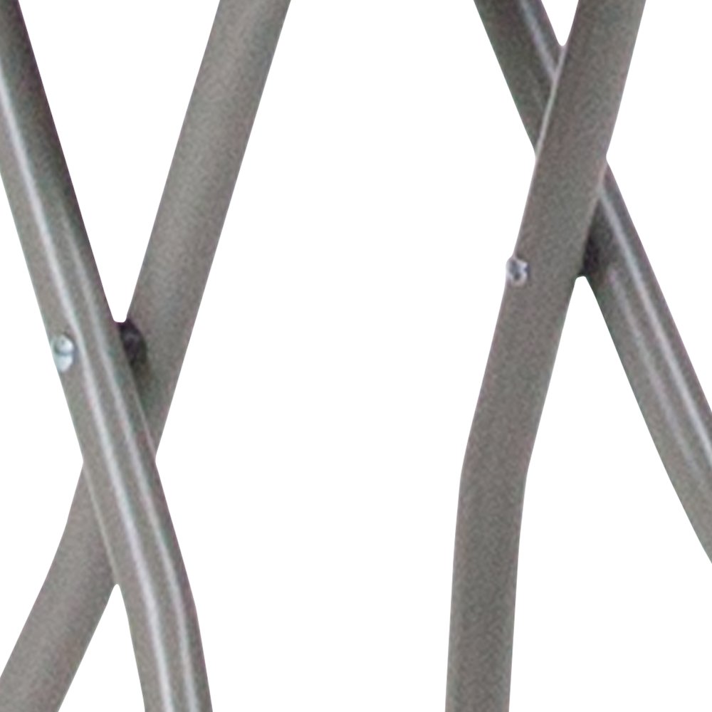 2 Pack Foldable Stool with Black Plastic Seat and Titanium Gray Frame. Picture 10