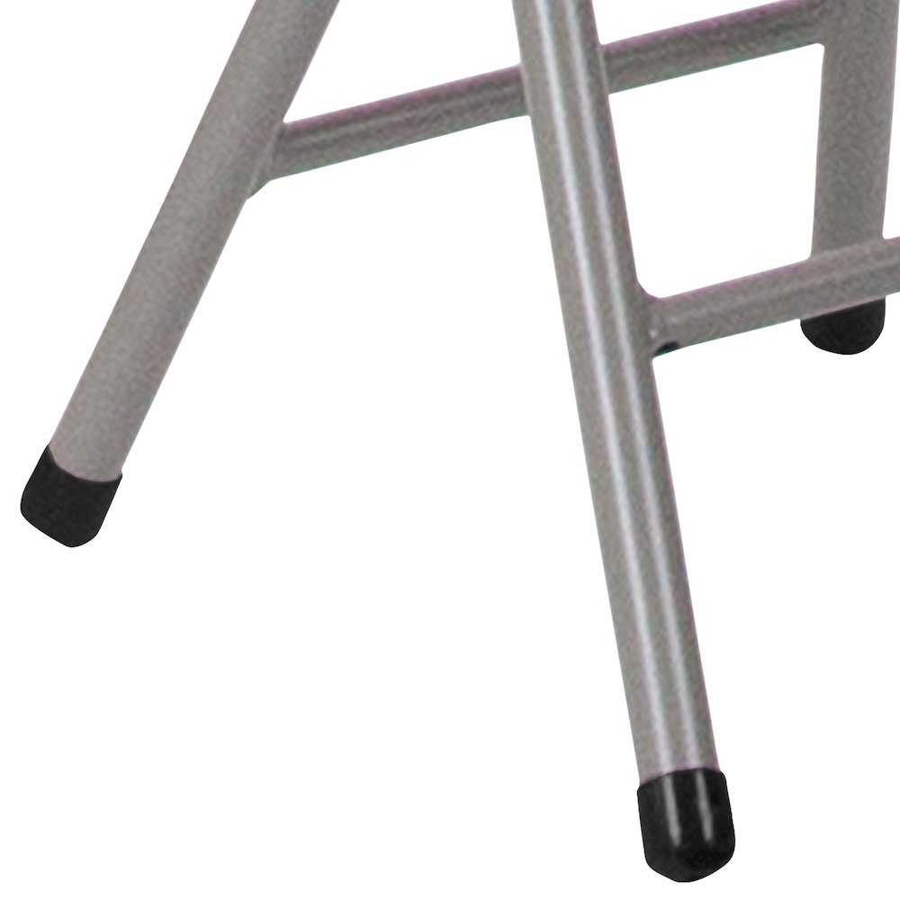 2 Pack Foldable Stool with Black Plastic Seat and Titanium Gray Frame. Picture 9
