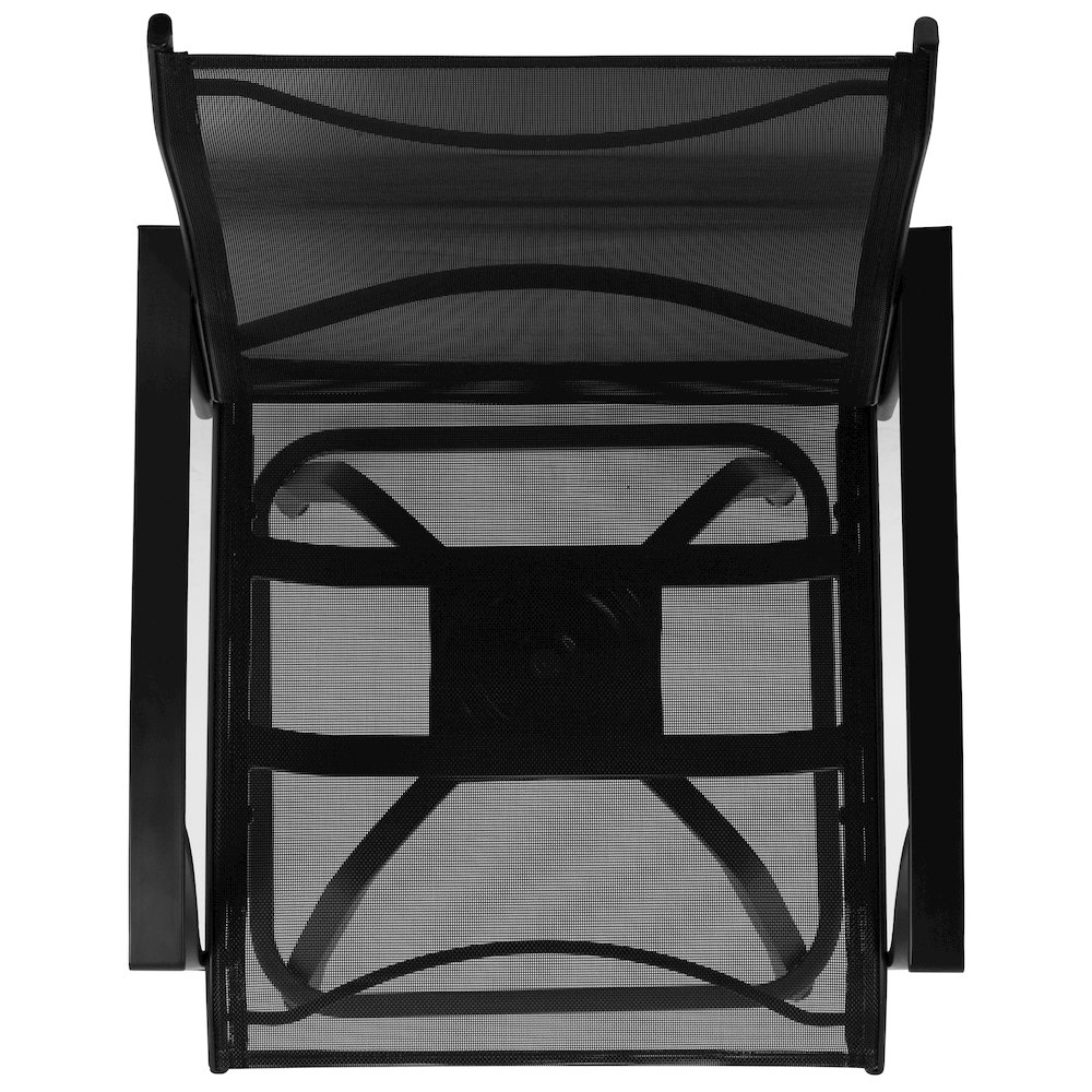 Patio Bar Height Stools Set of 2, in Black. Picture 12