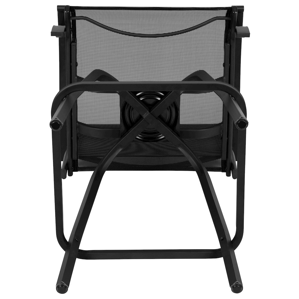 Patio Bar Height Stools Set of 2, in Black. Picture 13