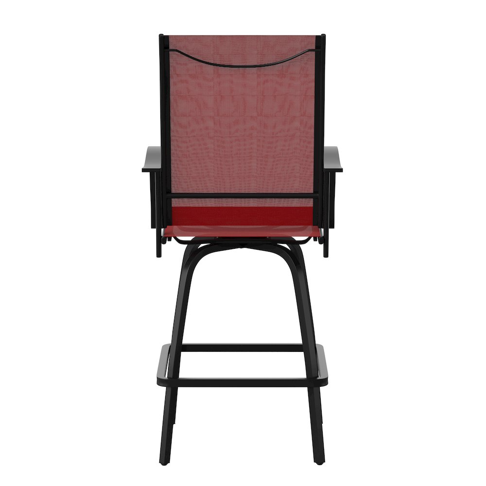 Set of 2 Outdoor Stools - 360 Degree Swivel Bar Stools. Picture 9