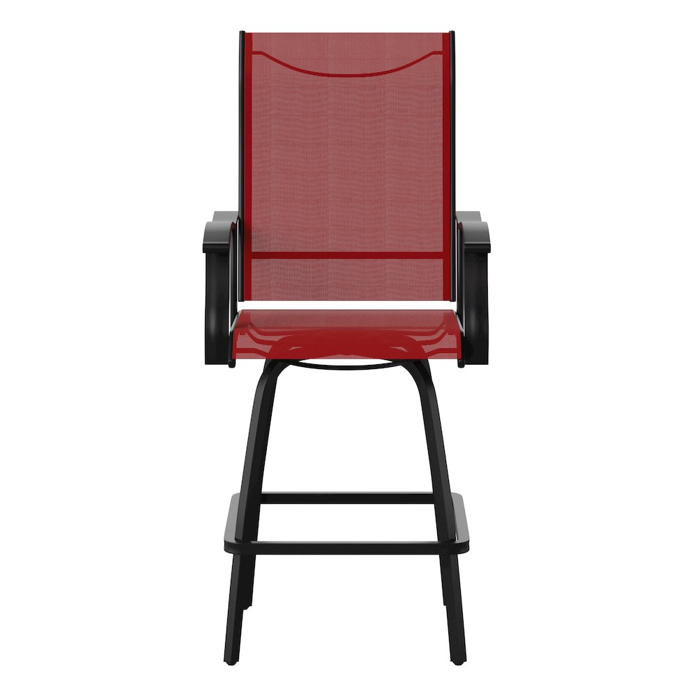 Set of 2 Outdoor Stools - 360 Degree Swivel Bar Stools. Picture 11