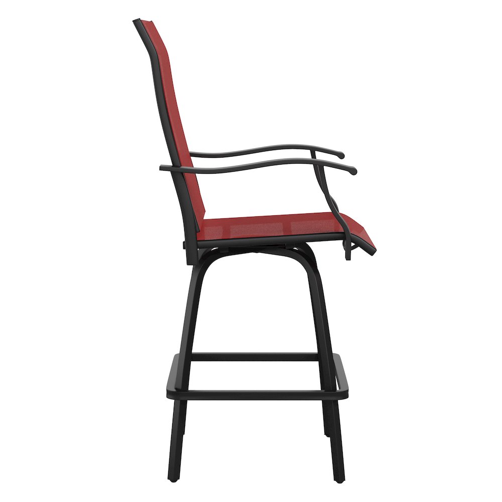Set of 2 Outdoor Stools - 360 Degree Swivel Bar Stools. Picture 10