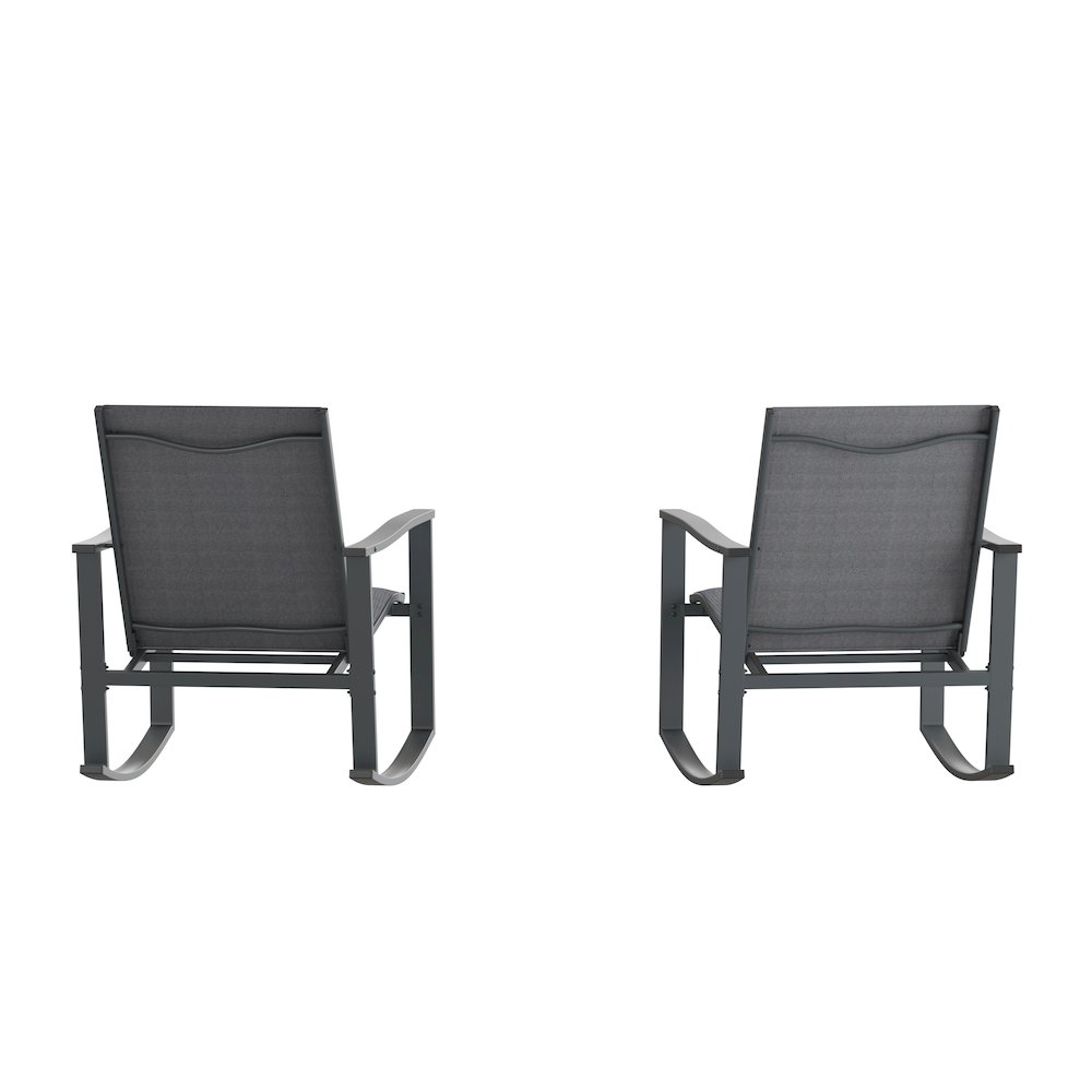 Modern Set of 2 Outdoor Rocking Chairs. Picture 9