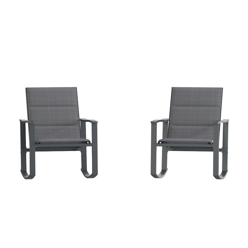 Modern Set of 2 Outdoor Rocking Chairs. Picture 12