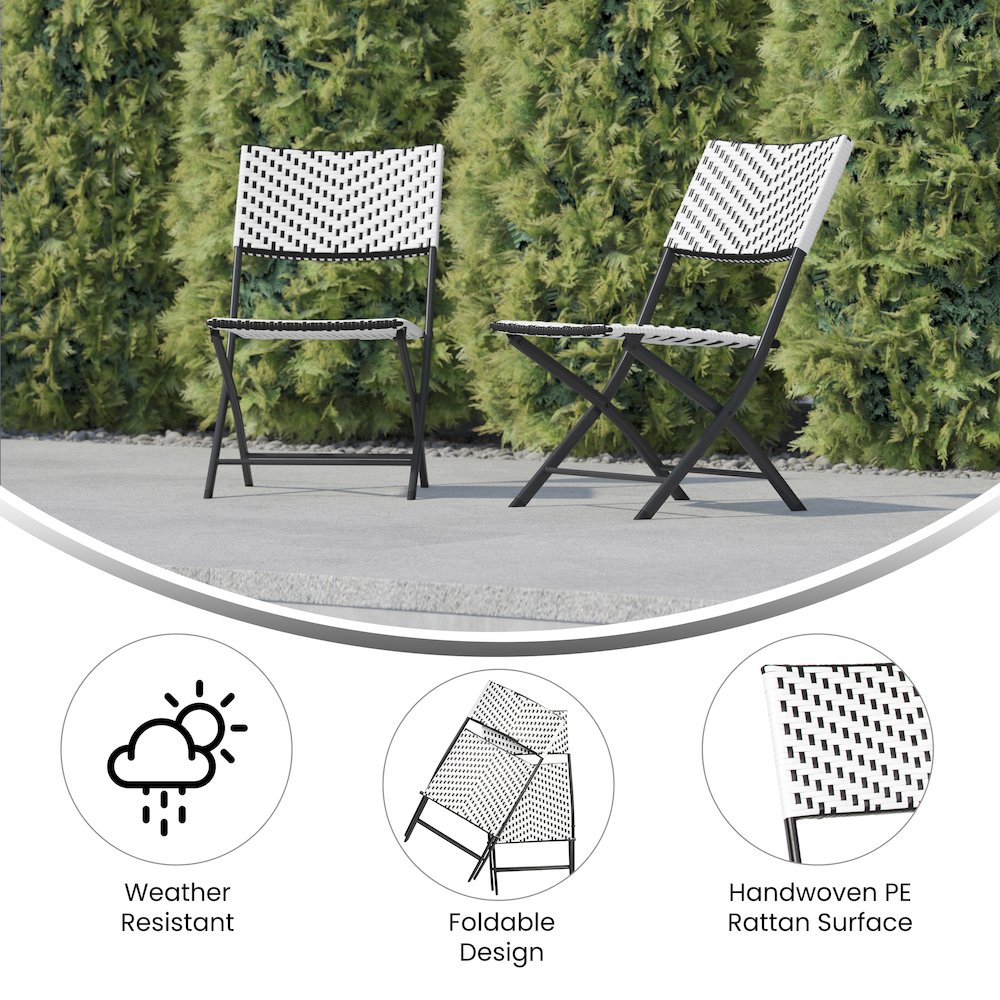 Set of 2 Modern Folding French Bistro Chairs. Picture 5