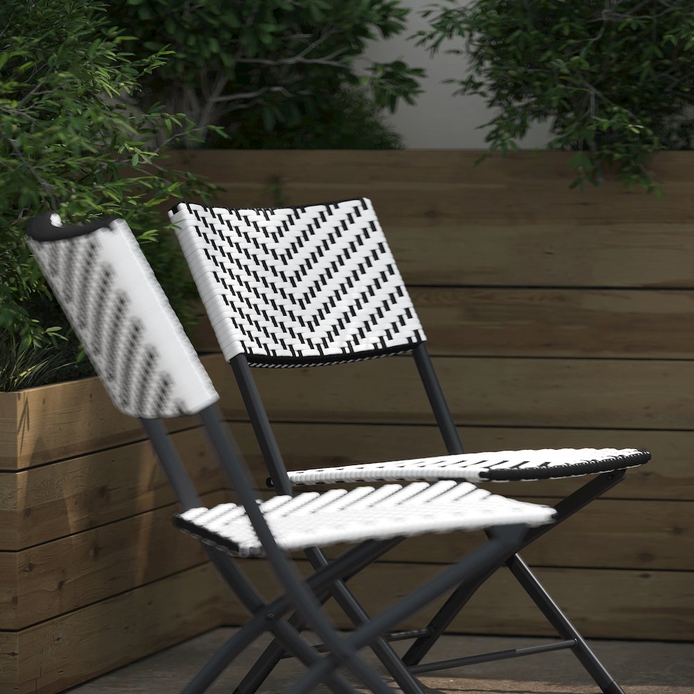 Set of 2 Modern Folding French Bistro Chairs. Picture 8