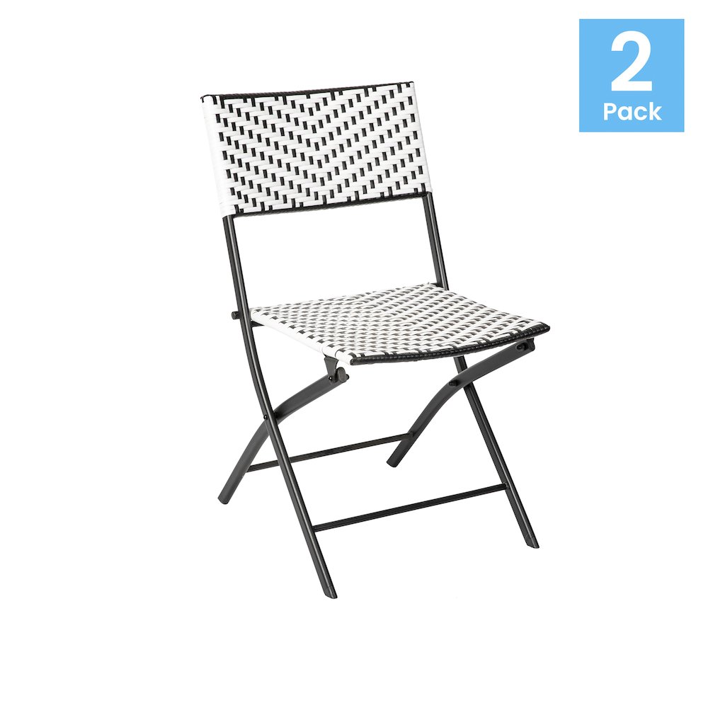Set of 2 Modern Folding French Bistro Chairs. Picture 1