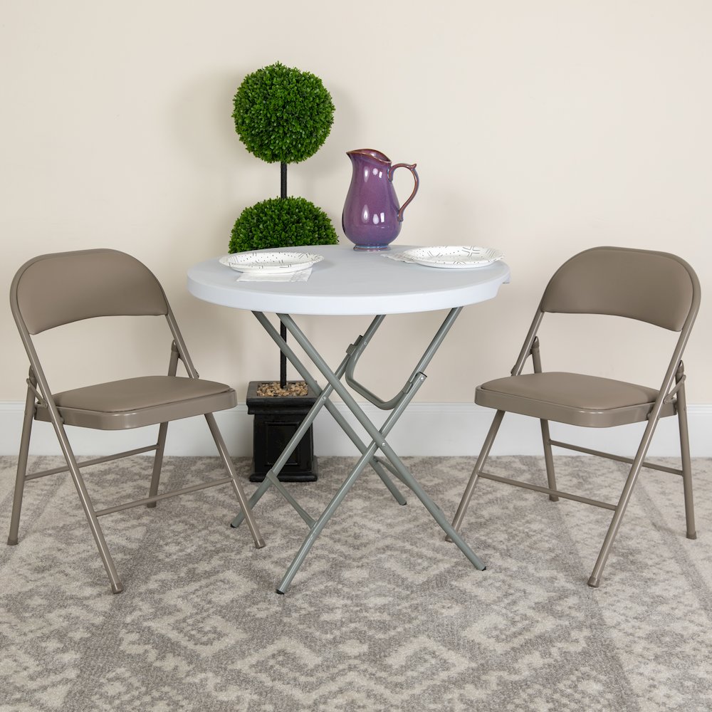 Set of 2: Padded Metal Folding Chair. Picture 2
