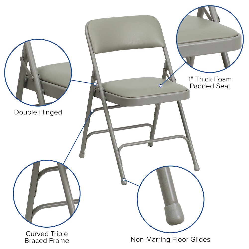 Set of 2: Padded Metal Folding Chair. Picture 6