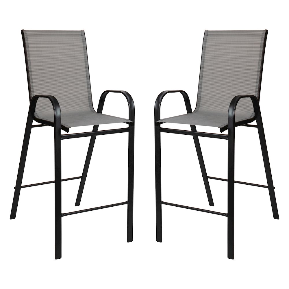 Set of 2 Sling Patio Stools for Commercial and Residential Use. Picture 3
