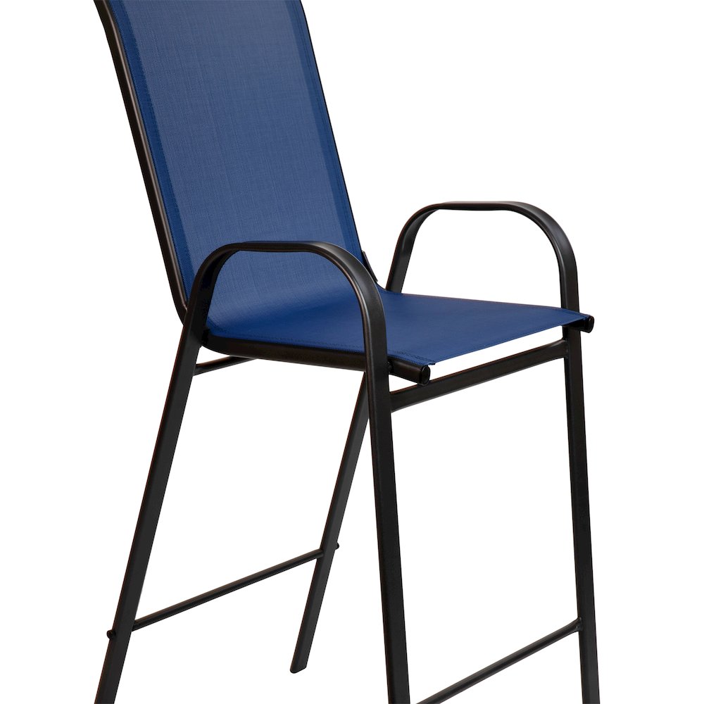 Set of 2 Sling Patio Stools for Commercial and Residential Use. Picture 9