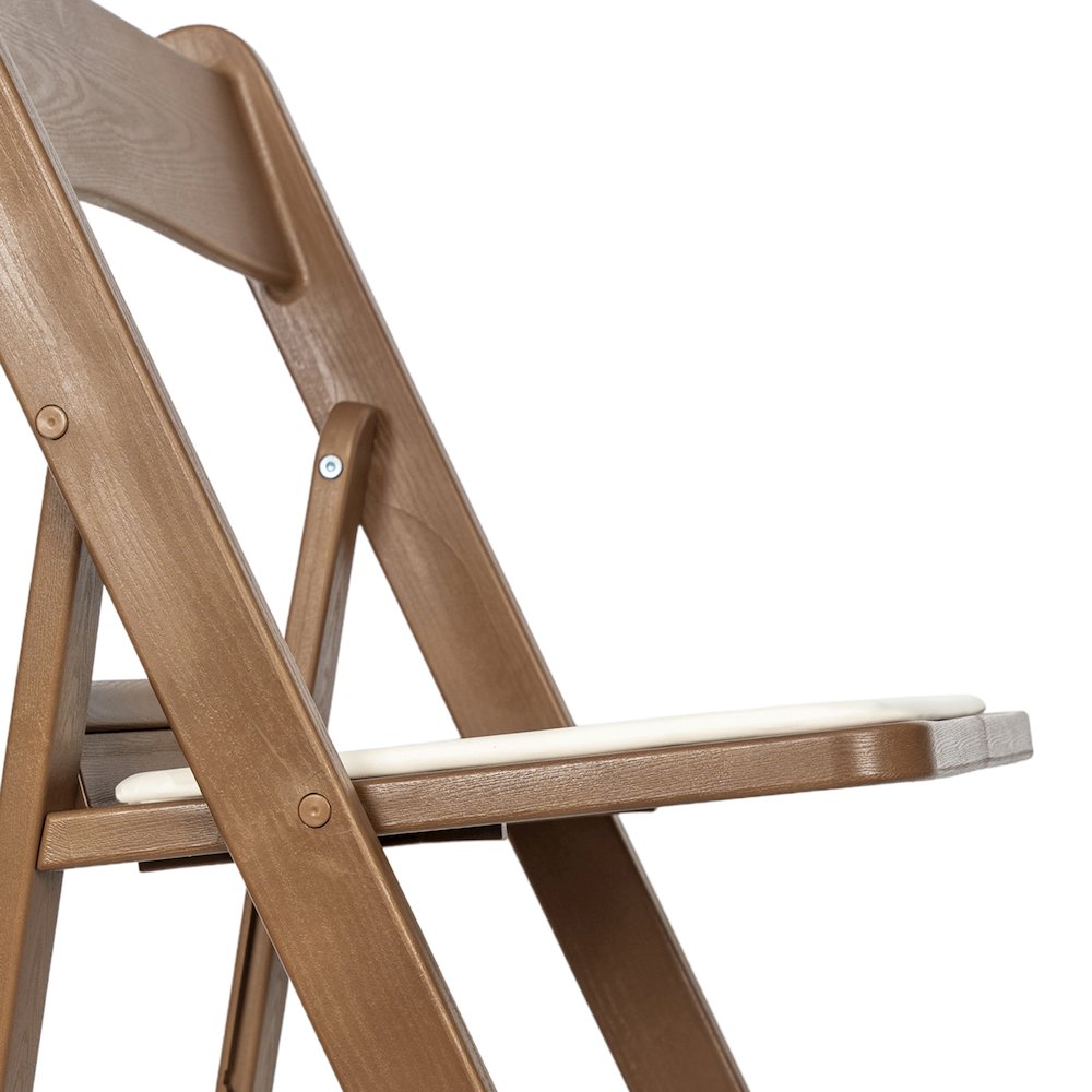 2 Pack Commercial Chestnut Lightweight Wood Look Resin Folding Event Chair. Picture 9