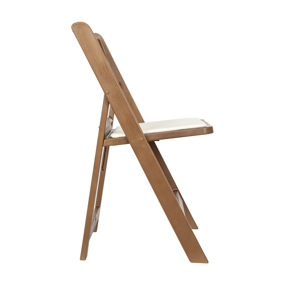 2 Pack Commercial Chestnut Lightweight Wood Look Resin Folding Event Chair. Picture 10