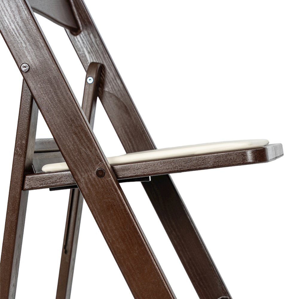 2 Pack Commercial Dark Brown Lightweight Wood Look Resin Folding Event Chair. Picture 9