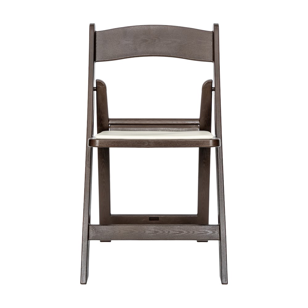 2 Pack Commercial Dark Brown Lightweight Wood Look Resin Folding Event Chair. Picture 11