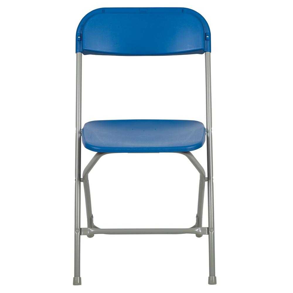 Folding Chair -  - Blue Plastic - 650LB Weight Capacity. Picture 6
