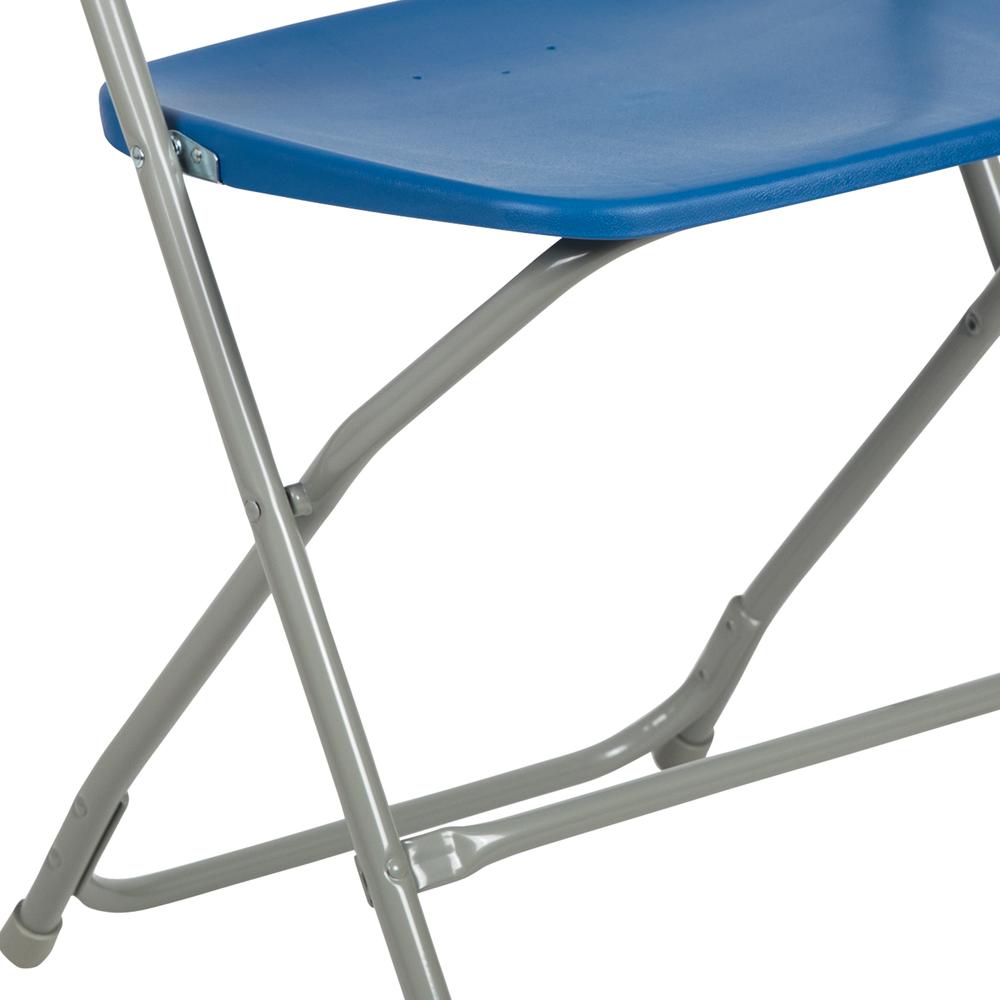 Folding Chair -  - Blue Plastic - 650LB Weight Capacity. Picture 8