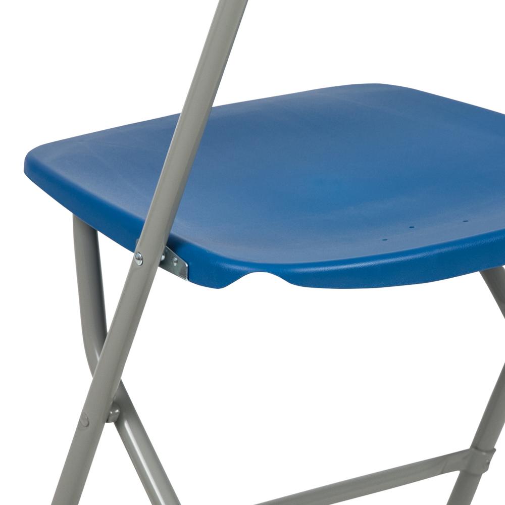 Folding Chair -  - Blue Plastic - 650LB Weight Capacity. Picture 9