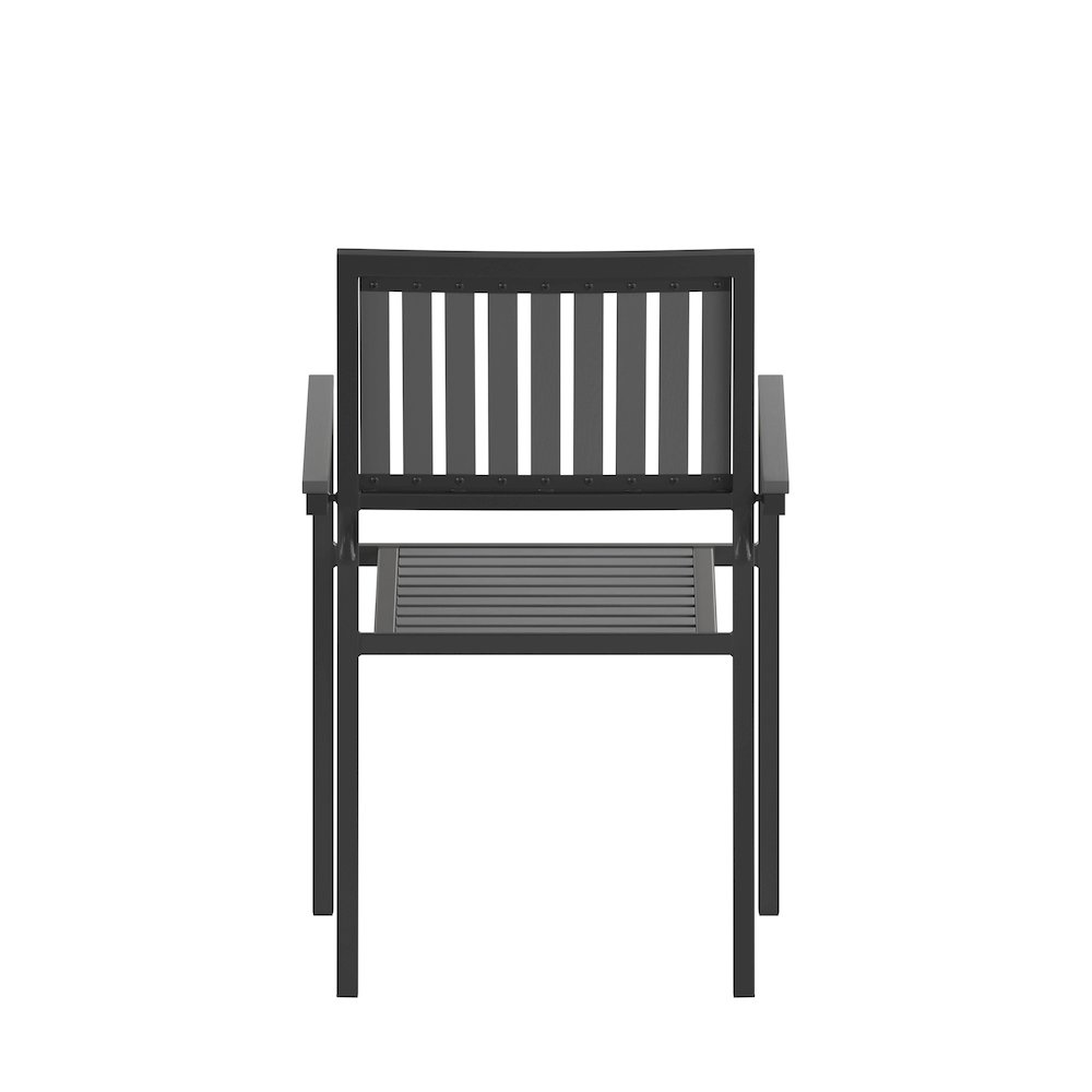 Set of 2 Indoor/Outdoor Stacking Club Chairs. Picture 9