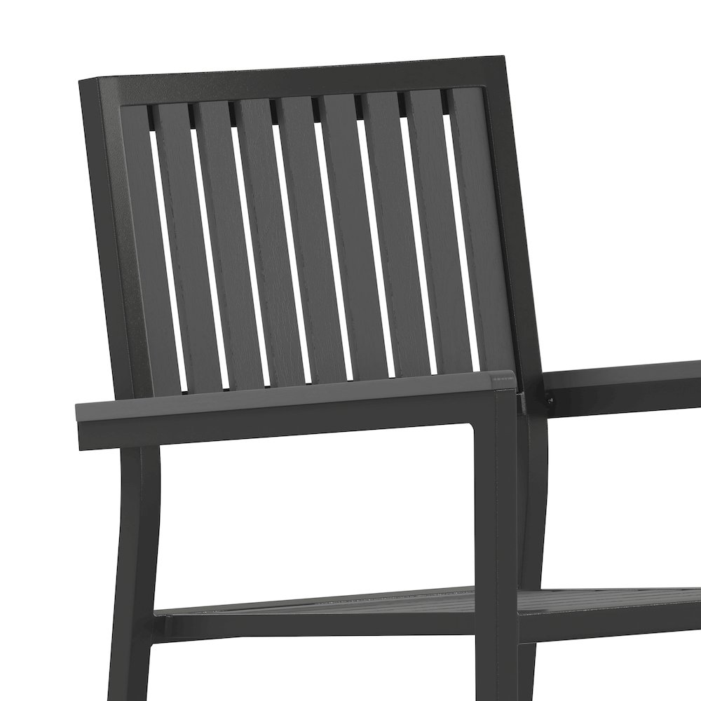Set of 2 Indoor/Outdoor Stacking Club Chairs. Picture 10