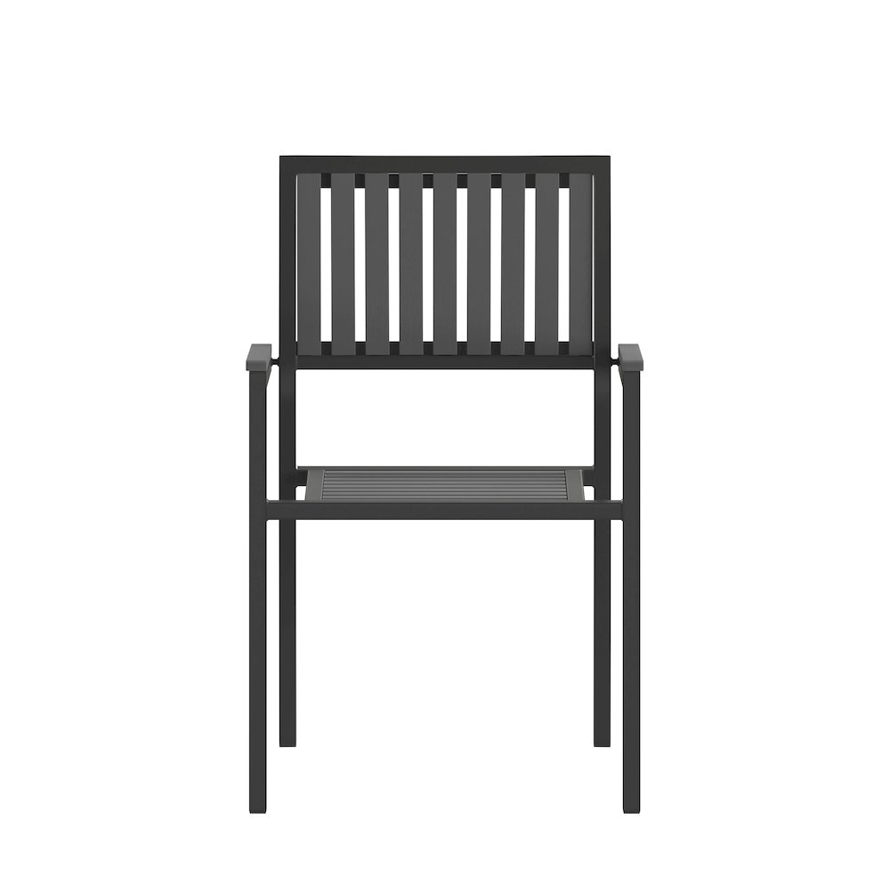 Set of 2 Indoor/Outdoor Stacking Club Chairs. Picture 12