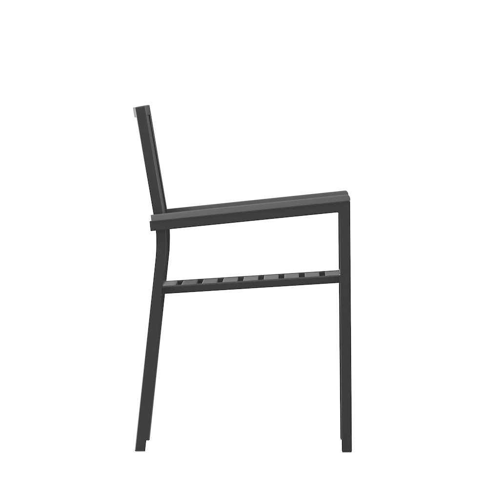 Set of 2 Indoor/Outdoor Stacking Club Chairs. Picture 11