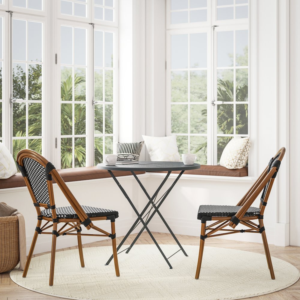 Classic Commercial Grade Indoor/Outdoor French Bistro Chair, Set of 2. Picture 2
