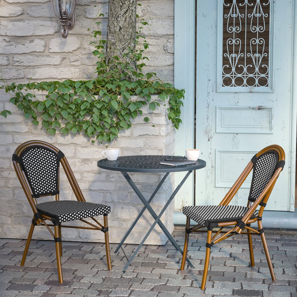 Classic Commercial Grade Indoor/Outdoor French Bistro Chair, Set of 2. Picture 7