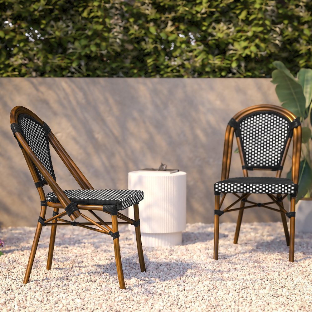 Classic Commercial Grade Indoor/Outdoor French Bistro Chair, Set of 2. Picture 8
