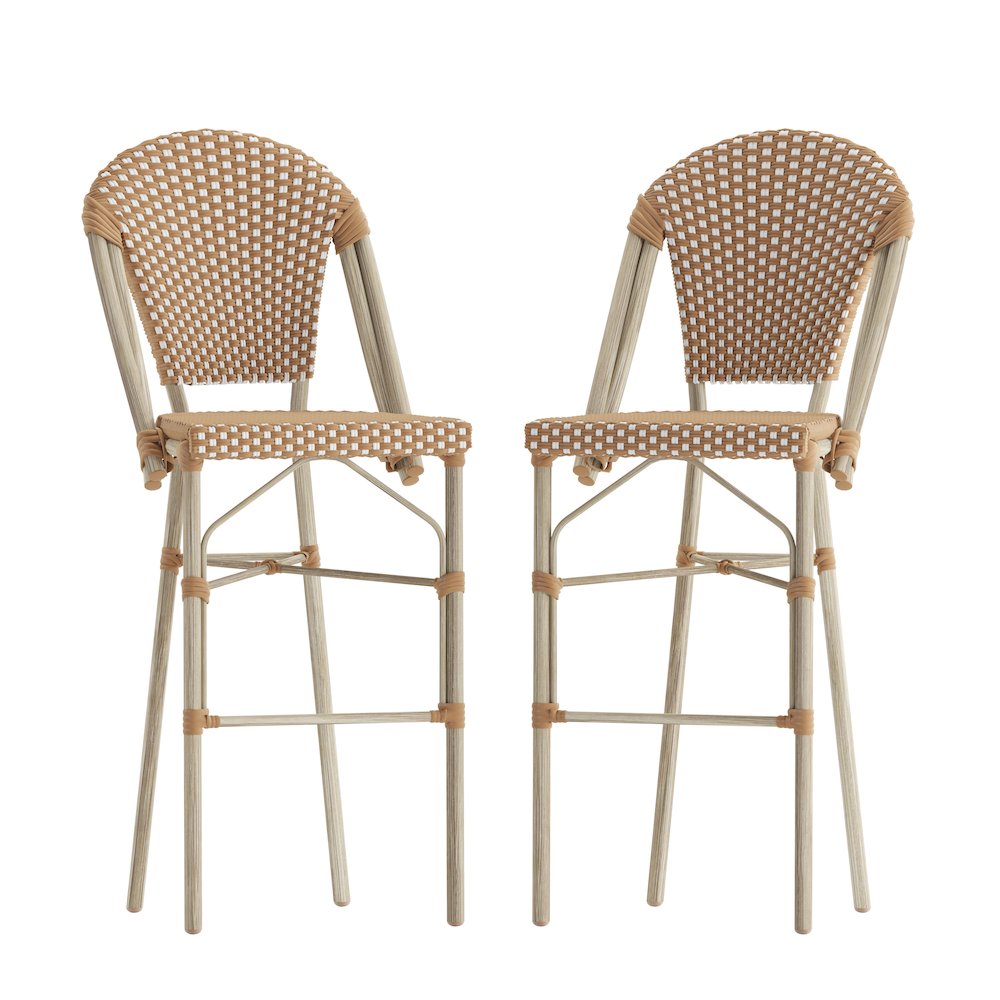 2PK Natural/White, Paris Stool. Picture 3