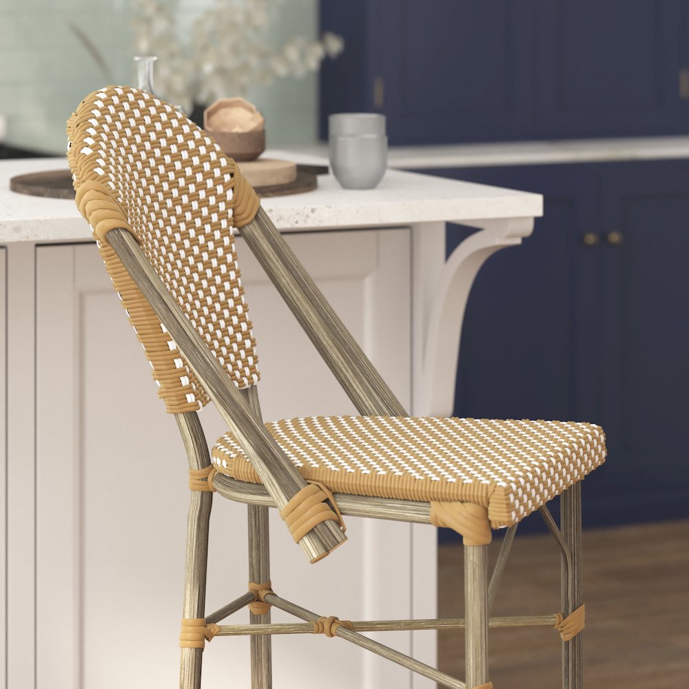 2PK Natural/White, Paris Stool. Picture 8