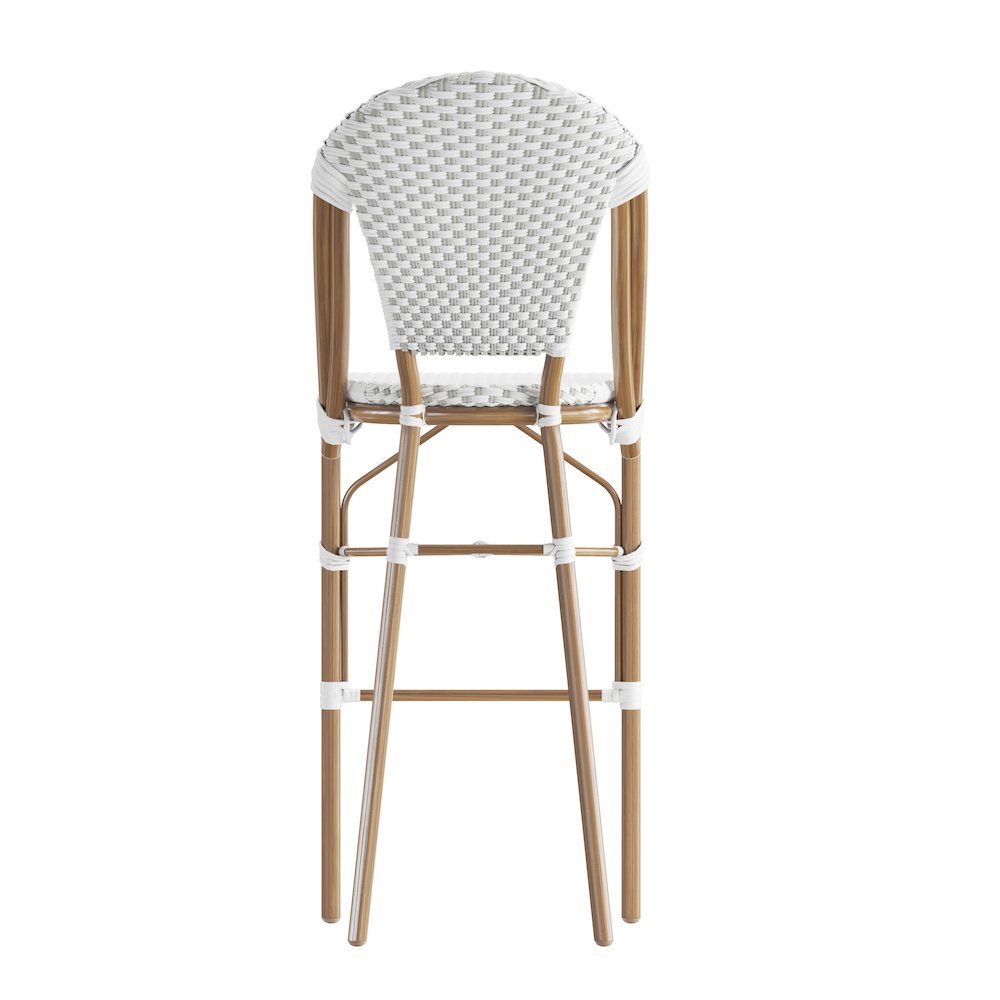 2PK White/Gray, Paris Stool. Picture 9