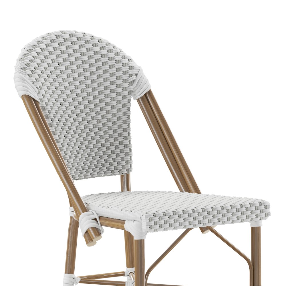 2PK White/Gray, Paris Stool. Picture 10