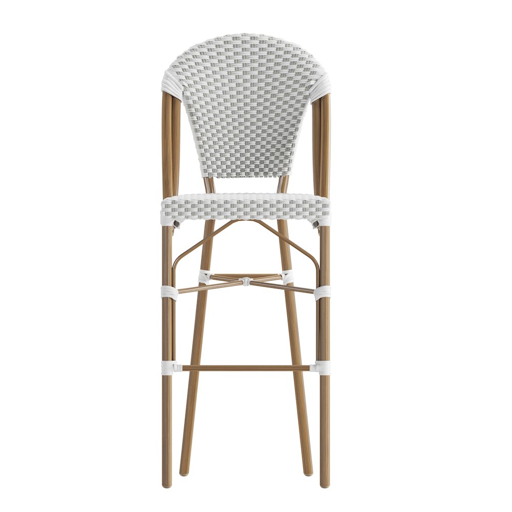 2PK White/Gray, Paris Stool. Picture 12