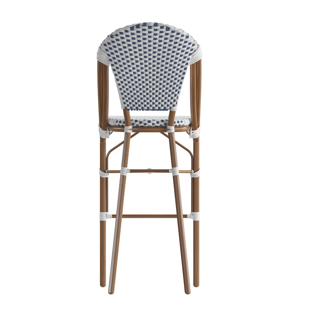 2PK White/Navy - Paris Stool. Picture 9